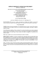 B2125MW Notice of Decision